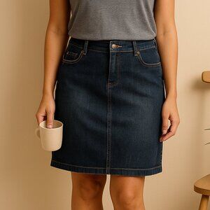 Old Navy jean skirt, size 12, lightly used great condition, with pockets!